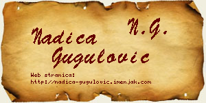 Nadica Gugulović vizit kartica